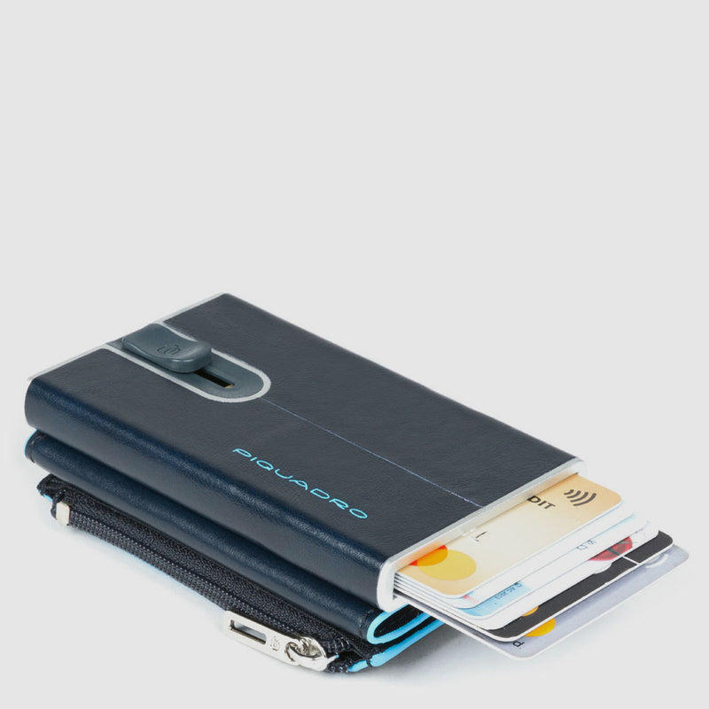 Compact wallet for banknotes and credit cards with