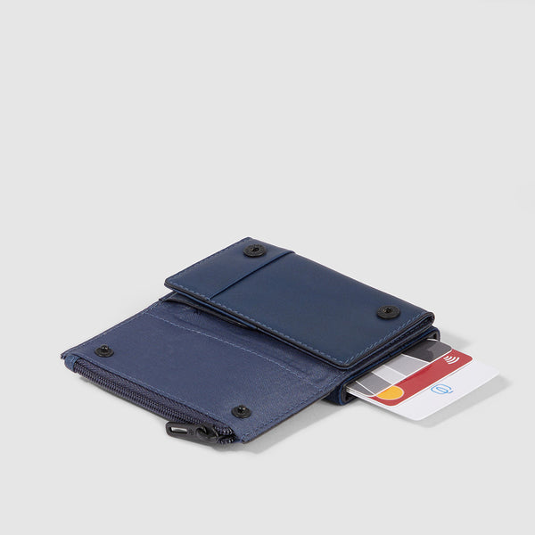 Compact wallet avec système coulissant
