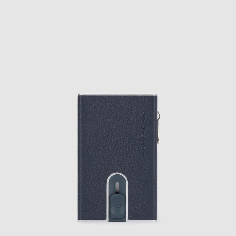 Compact wallet with sliding system and coin pocket