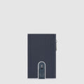 Pop-Up Card Wallet with Coin Pocket and RFID Protection - Blue