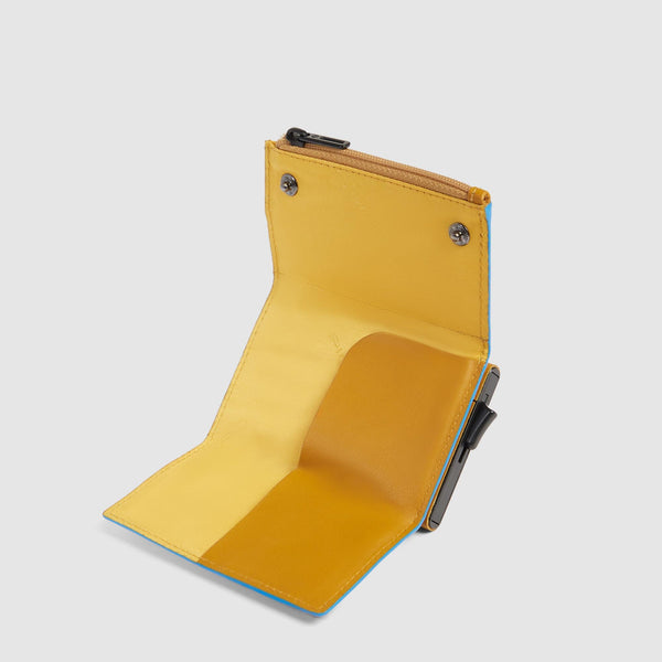 Billetera compacta automática con monedero