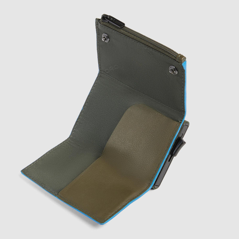 Billetera compacta automática con monedero