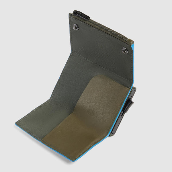Billetera compacta automática con monedero