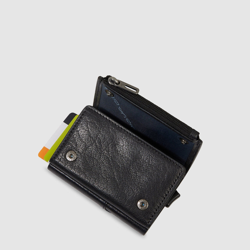 Portefeuille compact pop-up avec porte-monnaie
