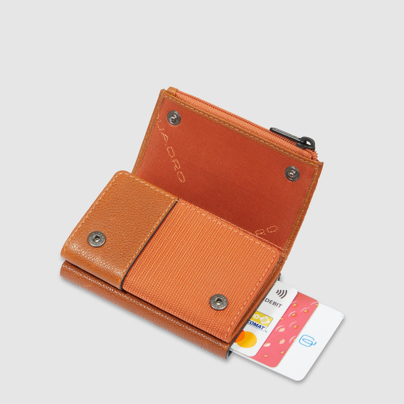 Pop-up wallet with money pocket