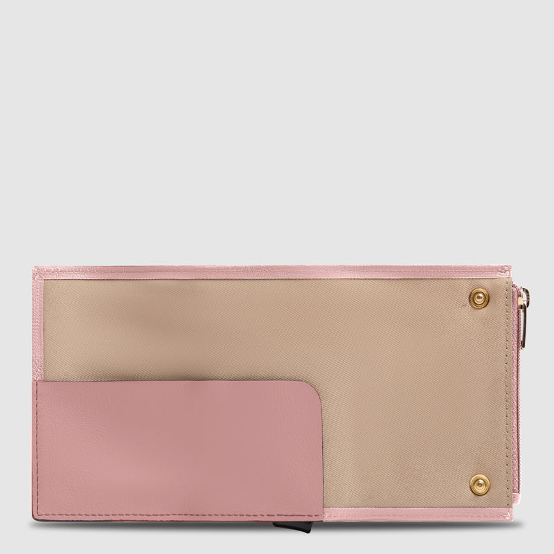 Compact Women's Wallet with Pop-Up Card Holder