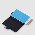 Pop-Up Metal and Leather Card Holder