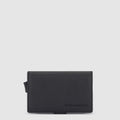 Metal and Leather Pop-Up Card Holder