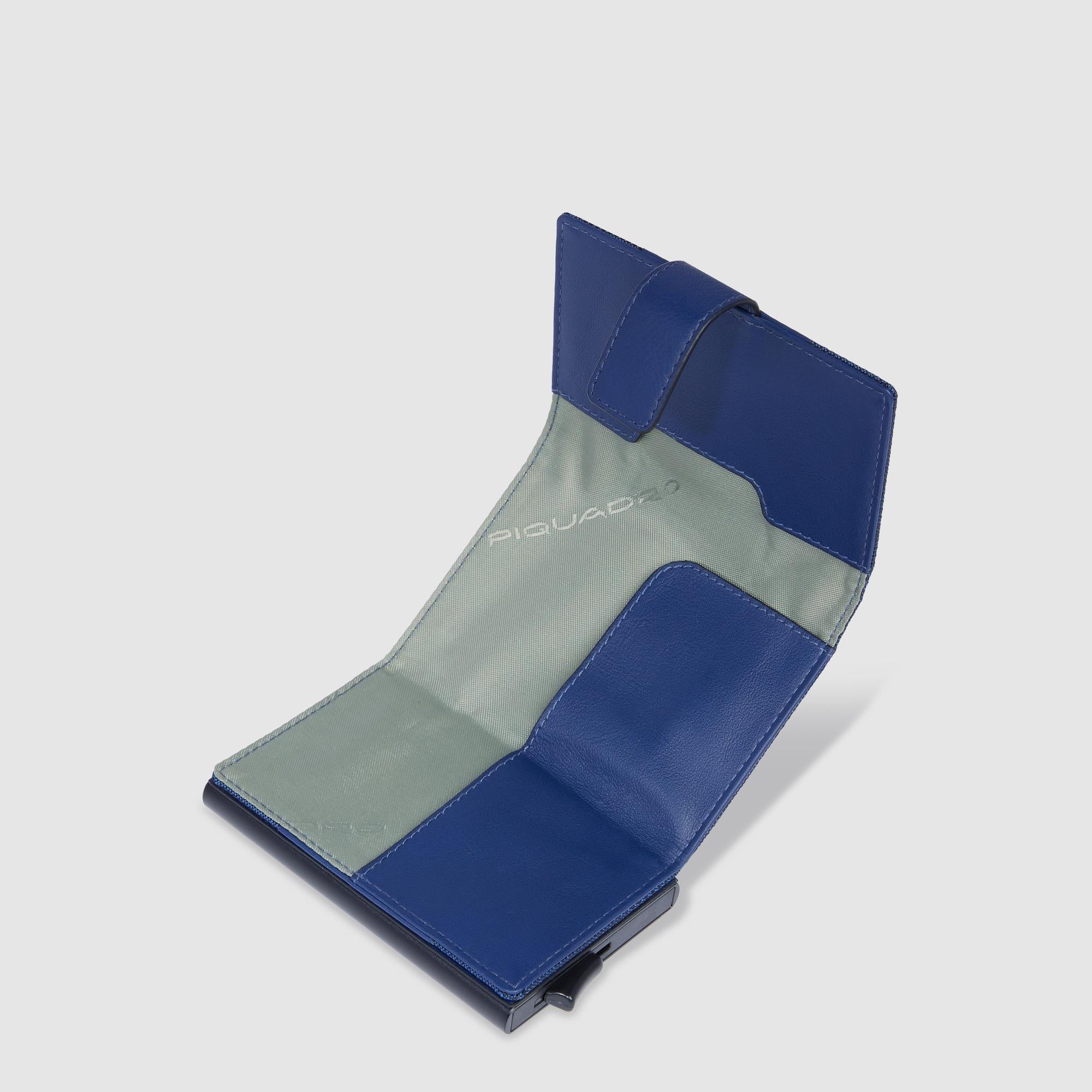 Credit card holder case in metal - blue Credit card holder case in metal - blue