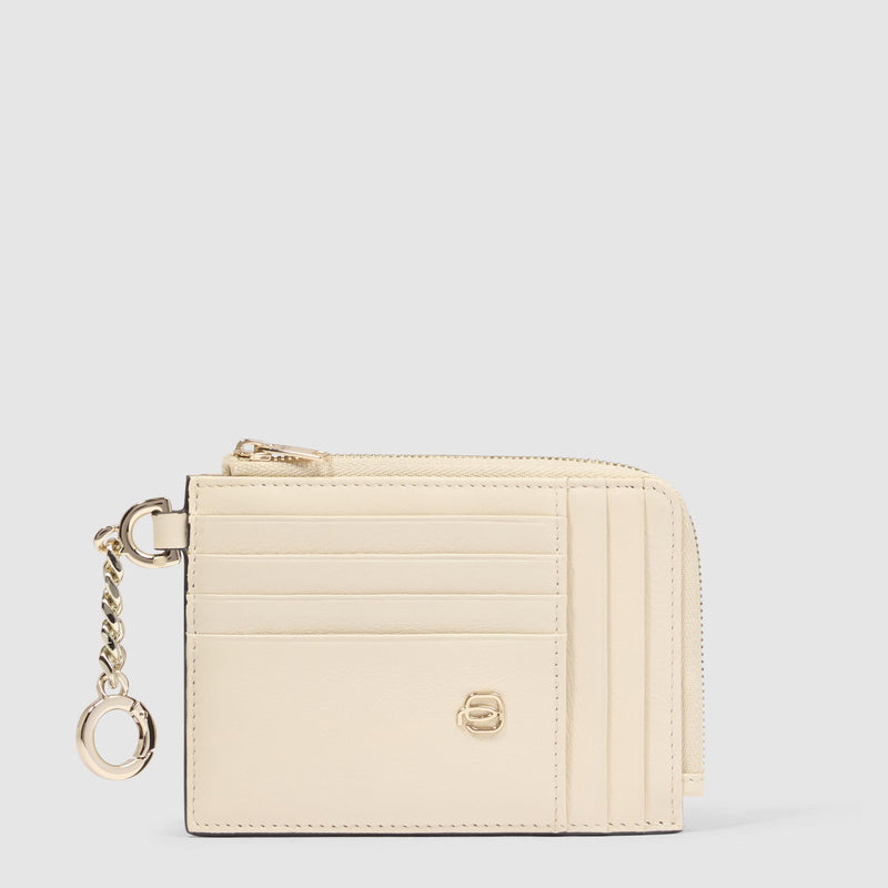 Women's card holder with keychain
