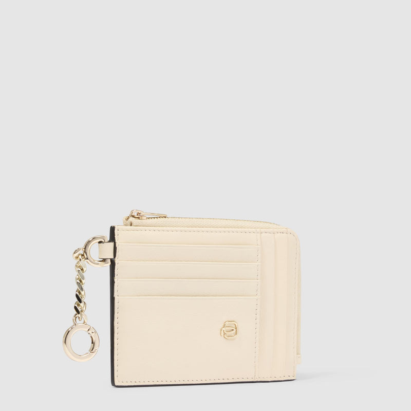 Women's card holder with keychain