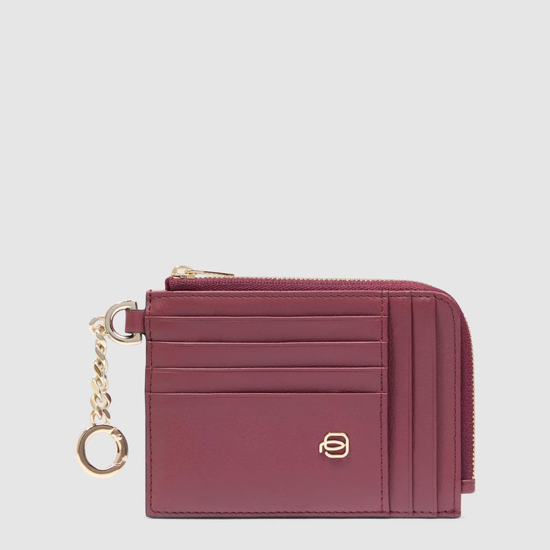 Women's card holder with keychain