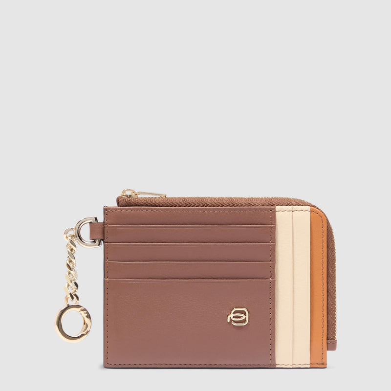 Women's card holder with keychain