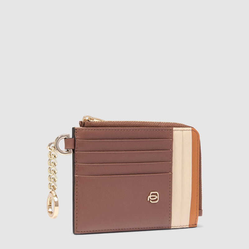 Women's card holder with keychain