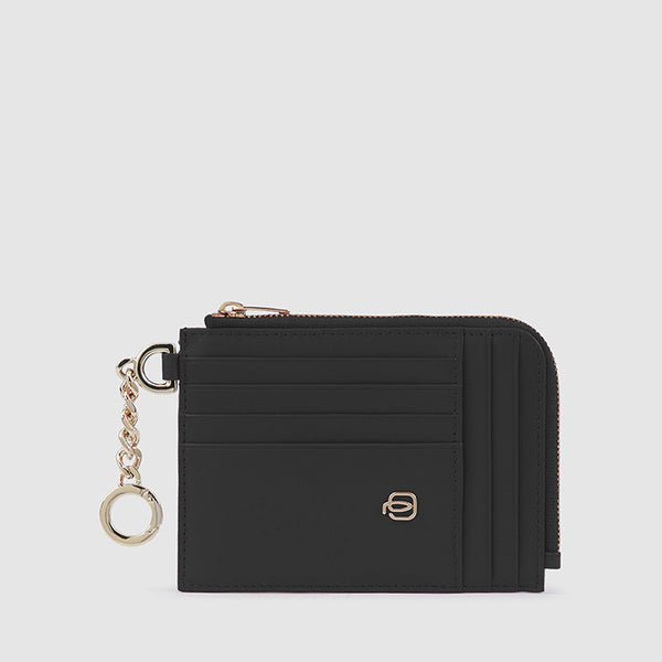 Women's card holder with keychain