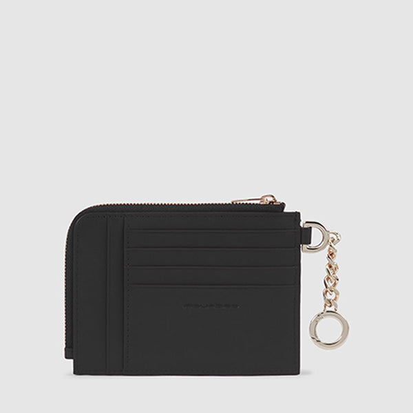 Women's card holder with keychain