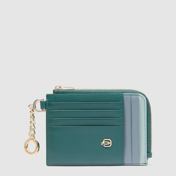 Women's card holder with keychain