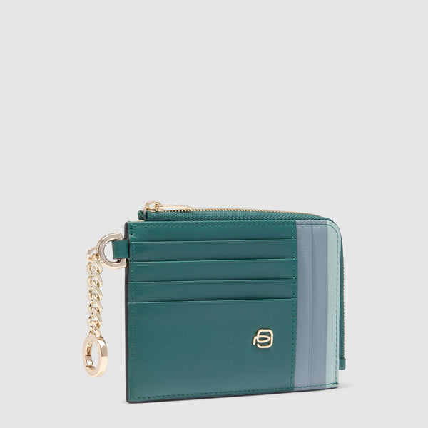 Women's card holder with keychain