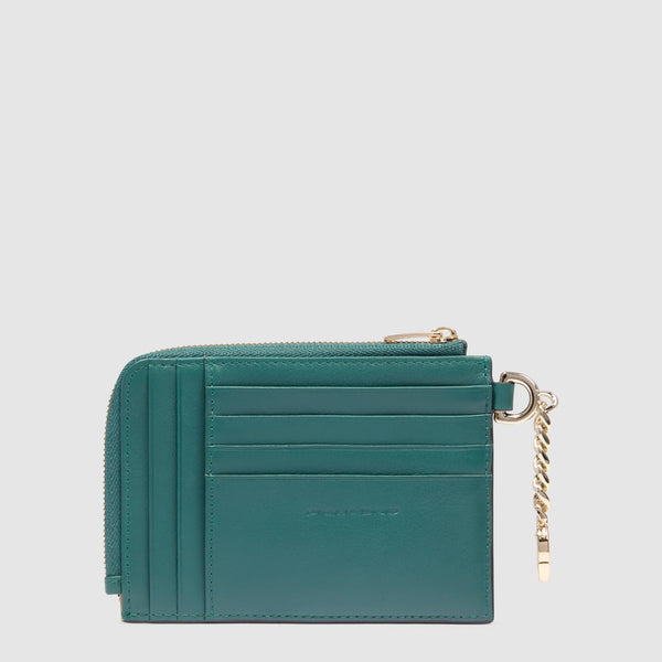 Women's card holder with keychain