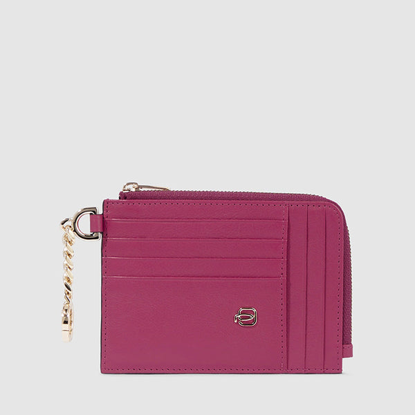 Women's card holder with keychain