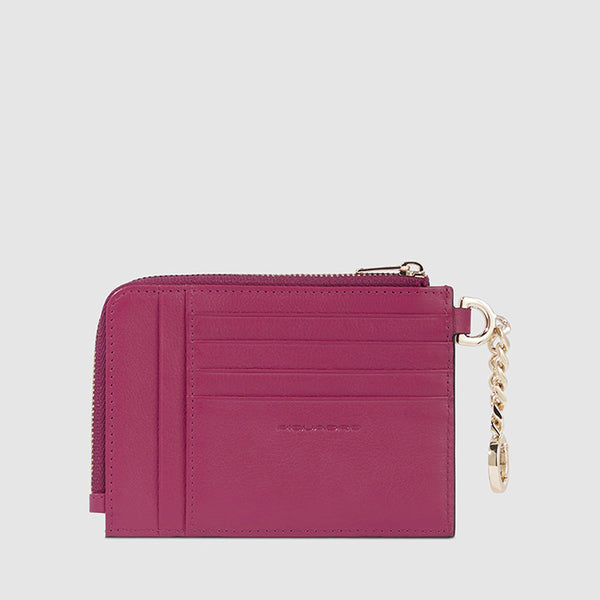 Women's card holder with keychain