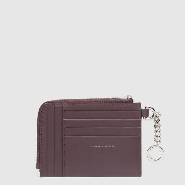Women's Leather Card Holder, 8 Slots & RFID Protection - Dark purple/Purple - photo 2