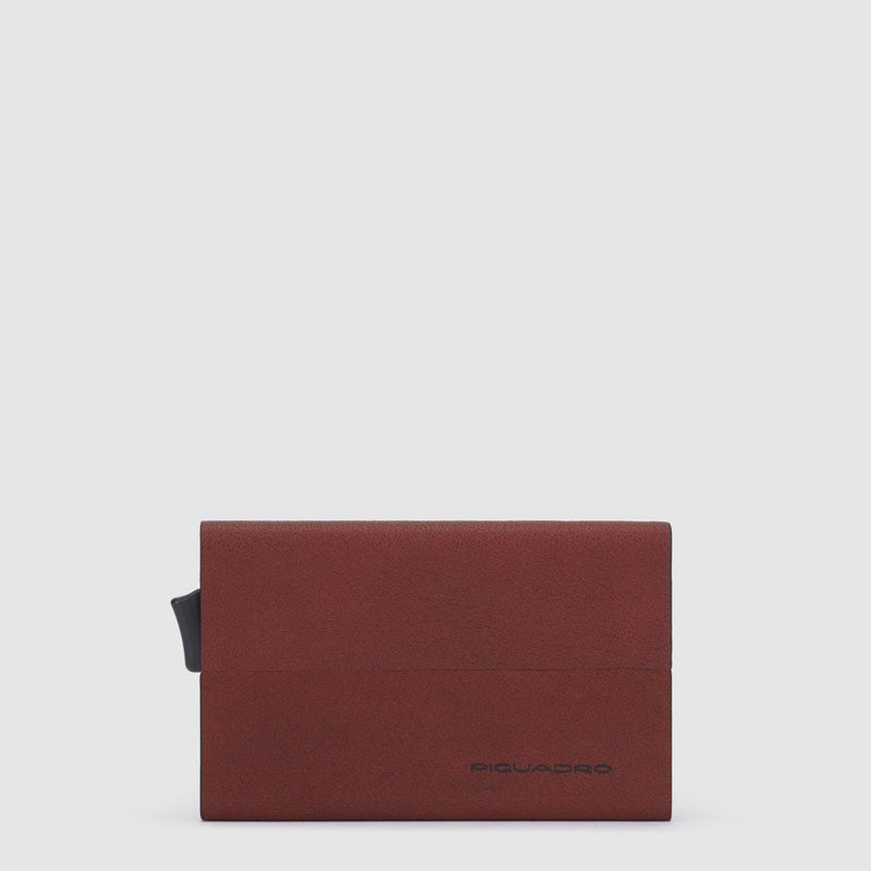 Credit card case with sliding system