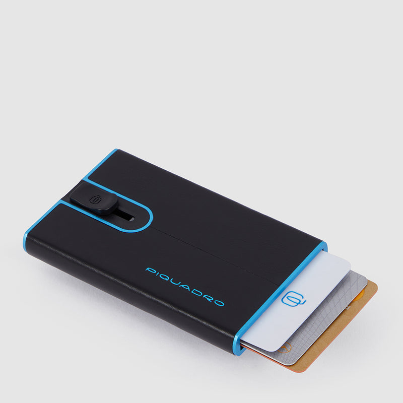 Credit card case with sliding system