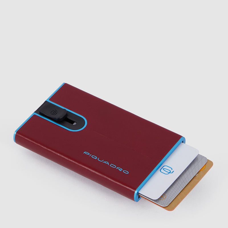 Credit card case with sliding system