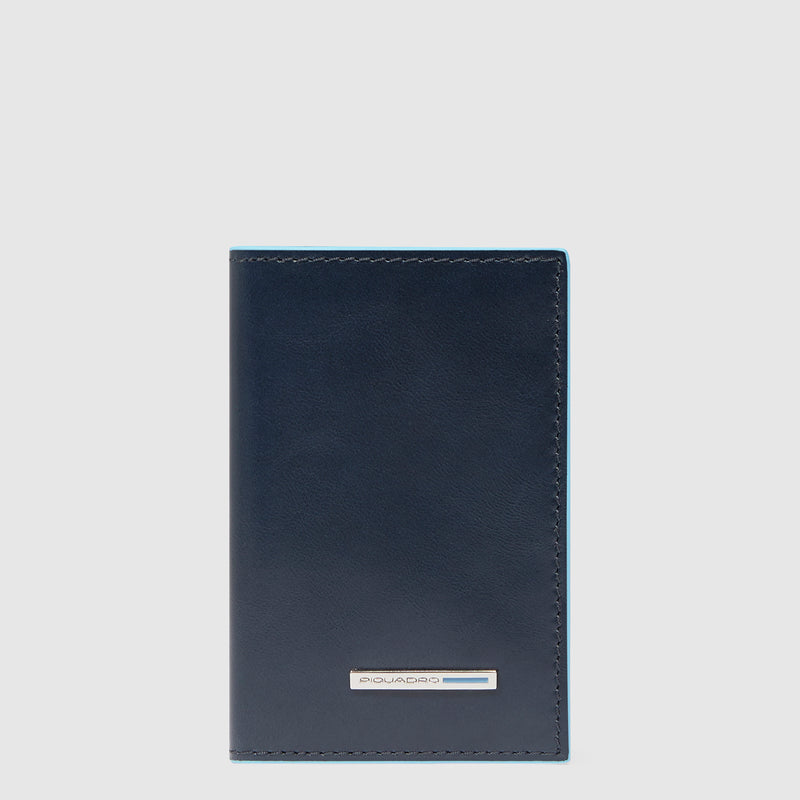 Men's slim bifold credit card wallet, vertical