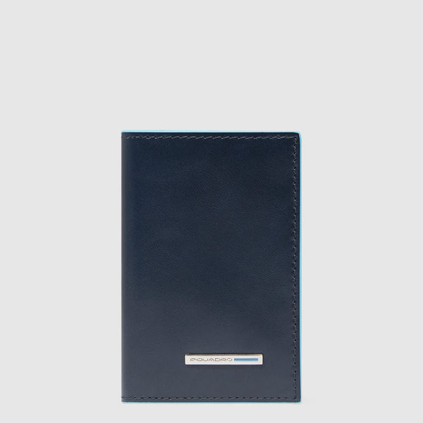 Men's slim bifold credit card wallet, vertical