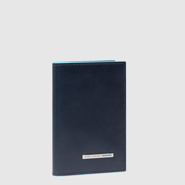 Men's slim bifold credit card wallet, vertical