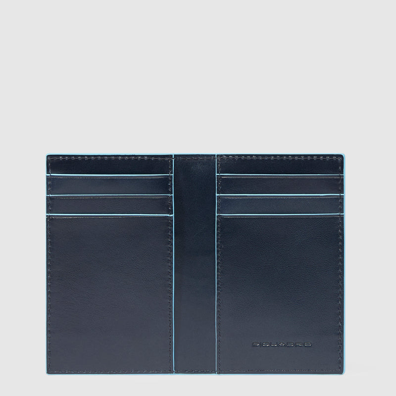 Men's slim bifold credit card wallet, vertical