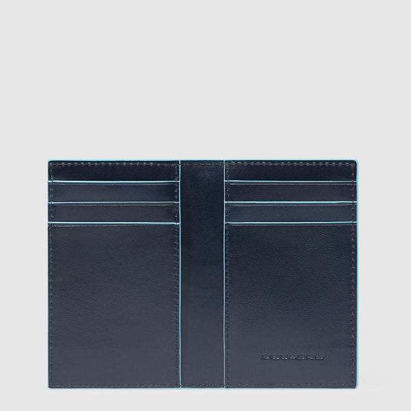 Men's slim bifold credit card wallet, vertical