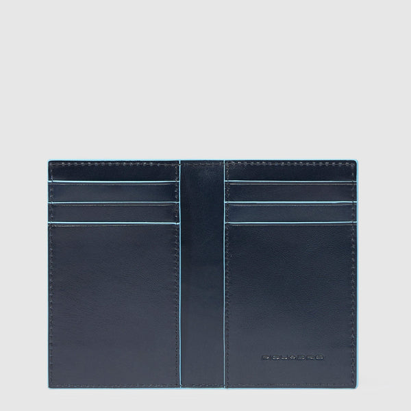 Men's slim bifold credit card wallet, vertical