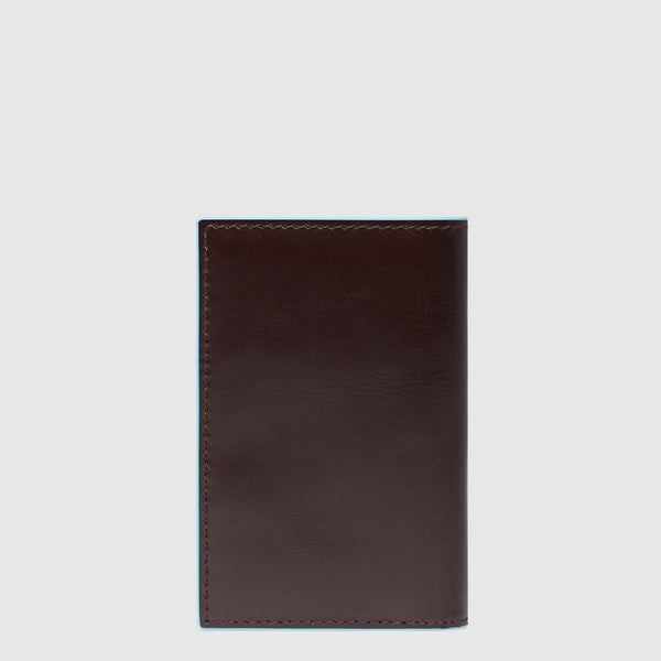 Men's slim bifold credit card wallet, vertical