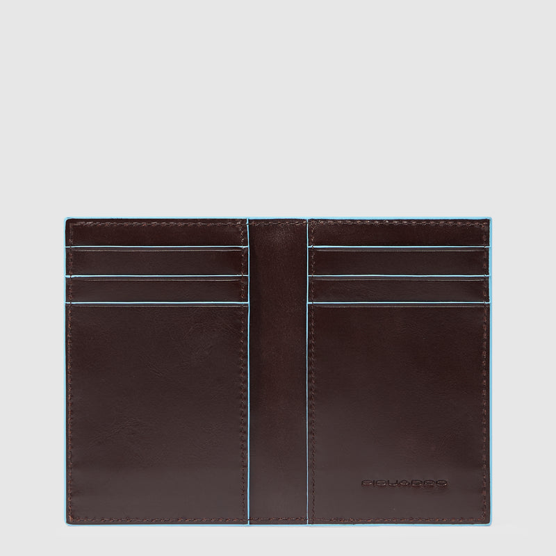 Men's slim bifold credit card wallet, vertical