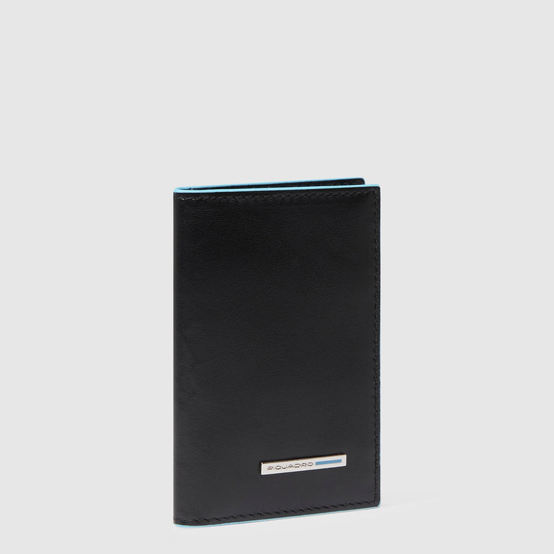 Men's slim bifold credit card wallet, vertical