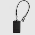 Slim Leather Badge Holder with Carabiner Clip