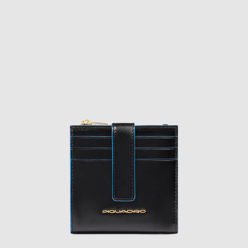 Women's cardholder with zipped money pocket