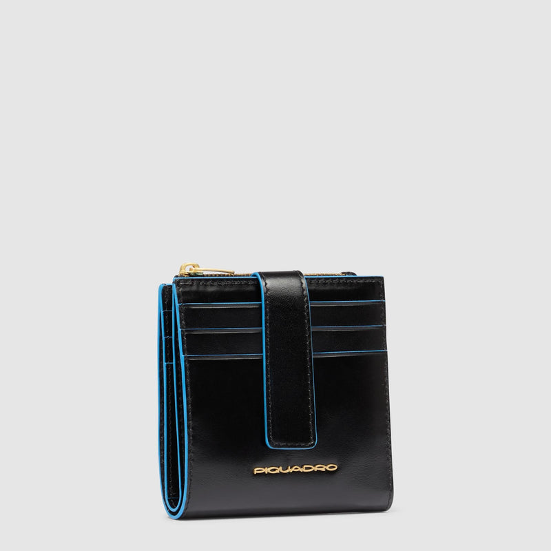 Women's cardholder with zipped money pocket