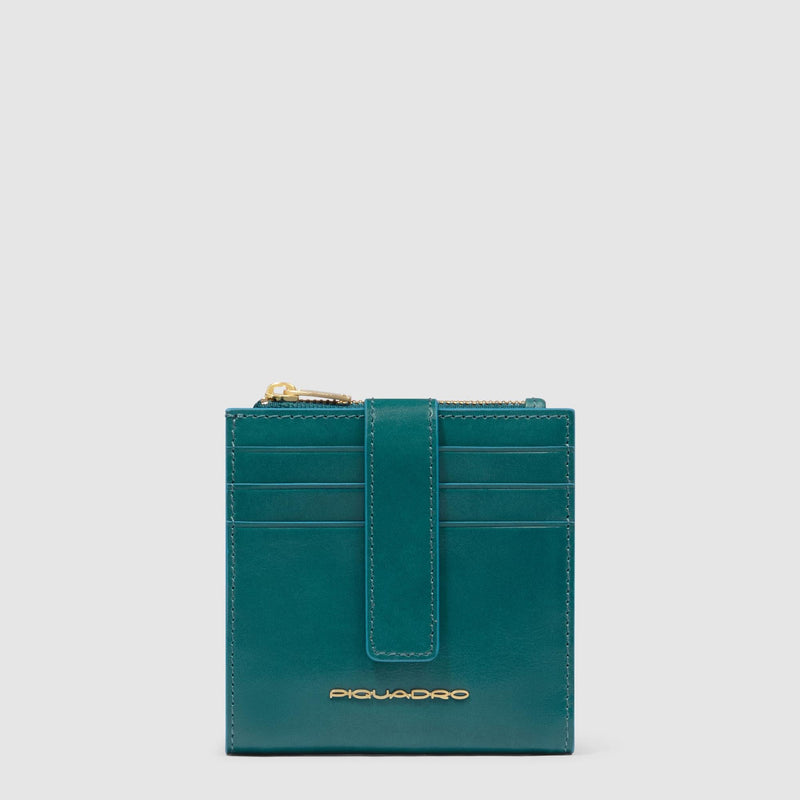Women's cardholder with zipped money pocket