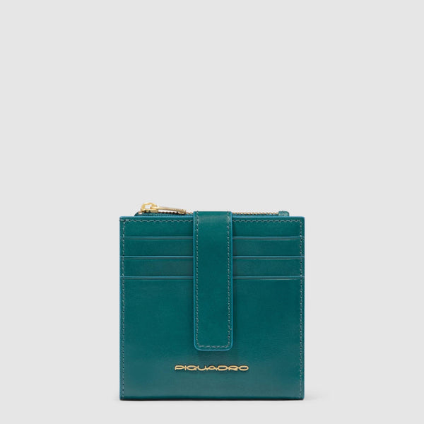 Women's cardholder with zipped money pocket