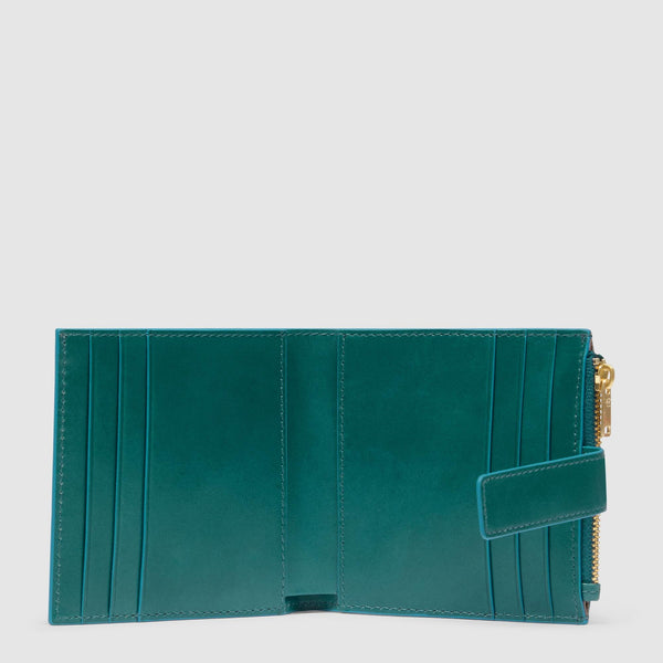 Women's cardholder with zipped money pocket