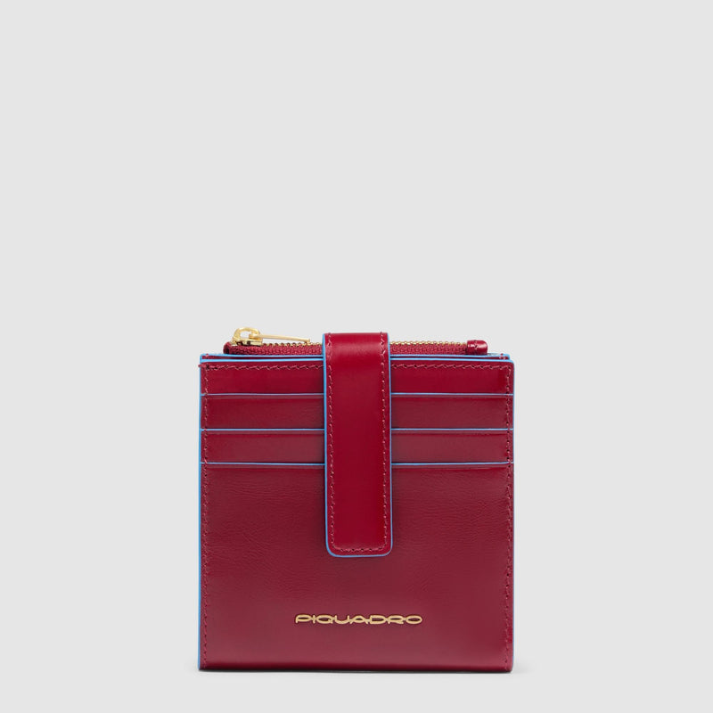Women's cardholder with zipped money pocket