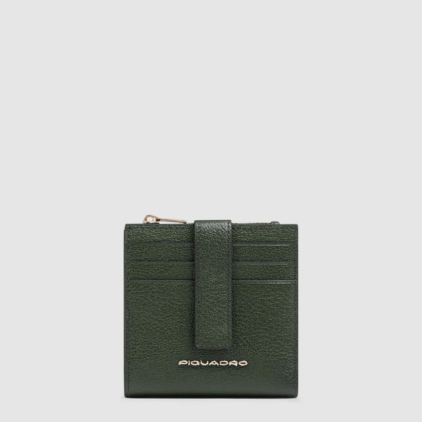 Women's cardholder with zipped money pocket