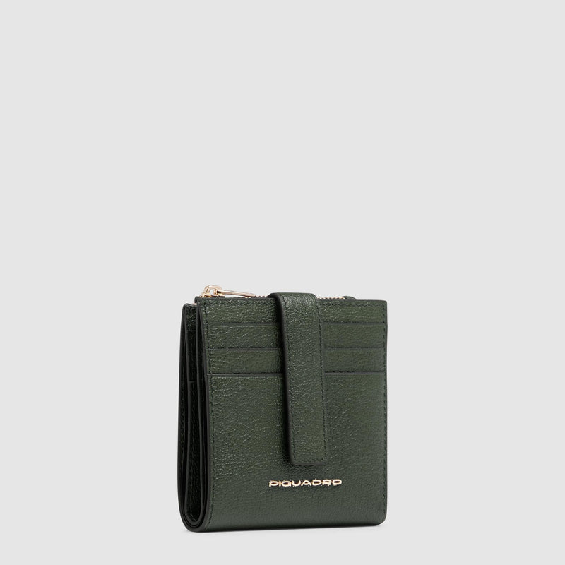 Women's cardholder with zipped money pocket