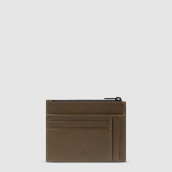 Women's cardholder with zipped money pocket