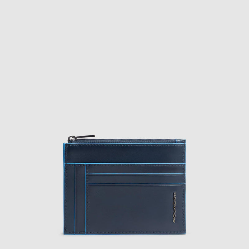 Women's cardholder with zipped money pocket