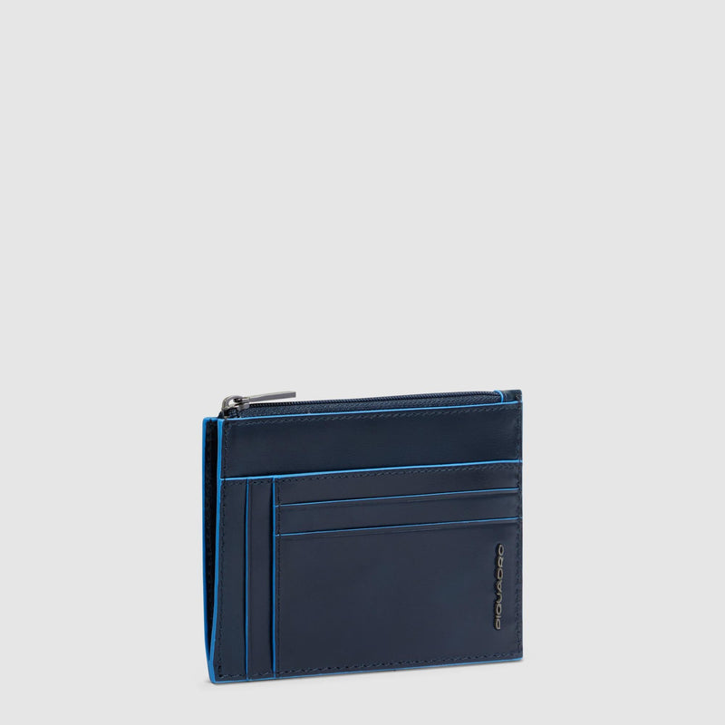 Women's cardholder with zipped money pocket
